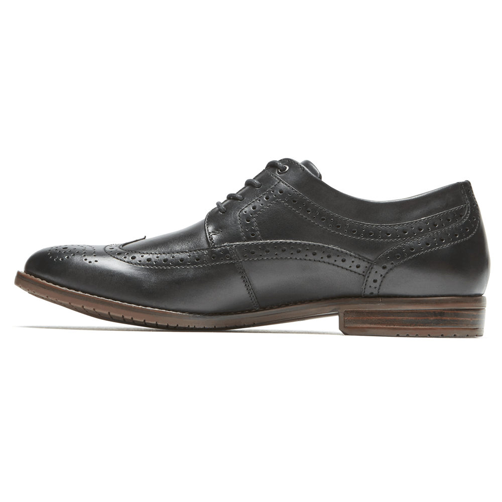 Rockport Mens Style Purpose 3 Wingtip - Oxfords Black - GNI623508